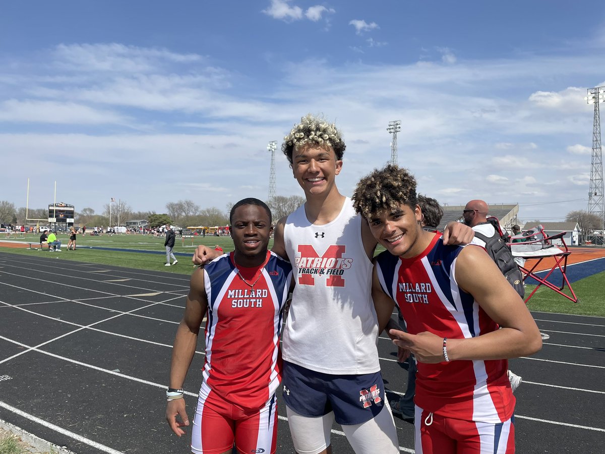 Braytn Nespor wins the boys triple jump in Fremont on his last attempt. He gets a new personal record of 42’11”