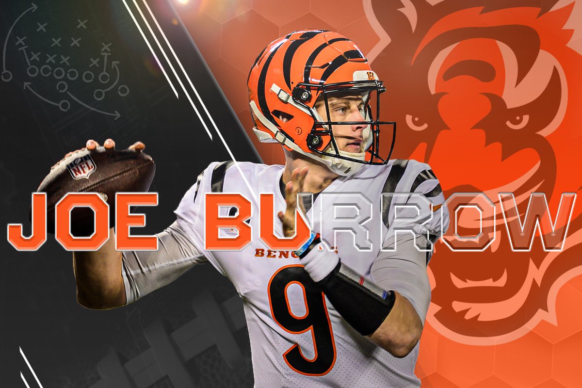 RayRozaDezigns's tweet photo. Joe Burrow Graphic Design🔥

#JoeBurrow #NFL #Bengals #GraphicDesign #RayDezigns https://t.co/fj3FMbkCsB