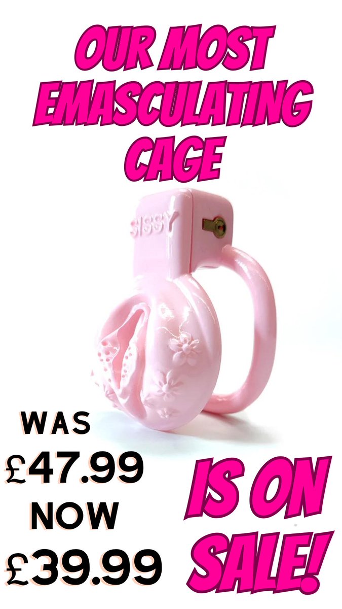 LucyOlivesStore's tweet photo. The SISSY V CAGE 
ON SALE! 
Time for your very own clitty 🥵

Direct link - https://t.co/8EAcijBYhq https://t.co/JHQjJiR37u