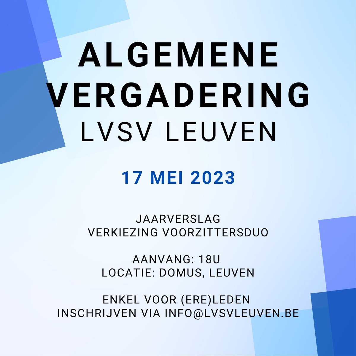 Aan onze (ere)leden: Save The Date!