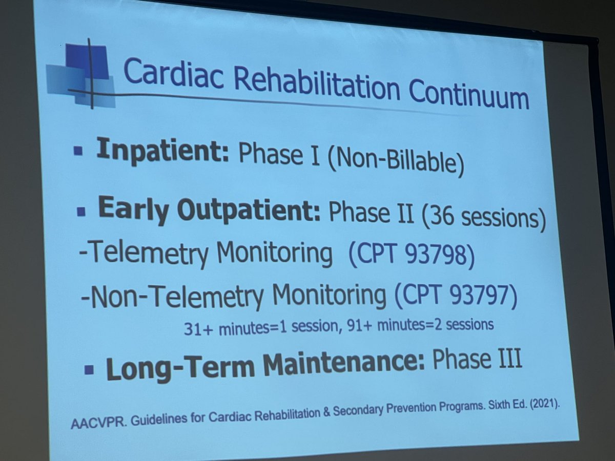 jonathandavidrn's tweet photo. Breakout Sessions
Cardiac Rehab: What’s in it for You and Patients?  Dr. Robert Scales, Mayo Clinic, AZ #PCNA2023 @HeartNurses #AACVPR 
🏃🏃‍♂️🏃‍♀️ Exercise is medicine 
🫀Metabolic Syndrome 
🫀Exercise protects CV system
🫀CR starts at the hospital 
🫀Phase I, II and III https://t.co/ml0aNgta1e