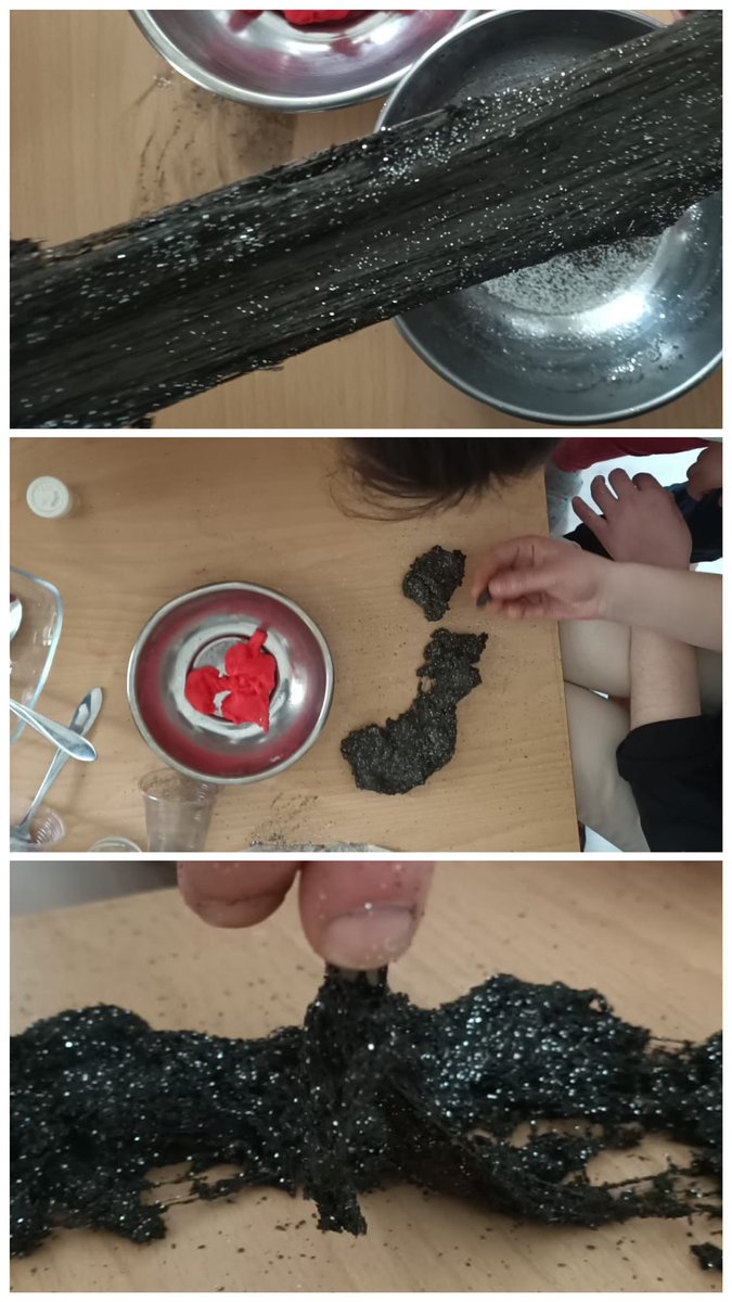 suzmerr's tweet photo. Mıknatısın etki ettiği maddeleri deney yaparak tespit ettik. Ardından manyetik slime yaptık. Peki bir soru “Bir mıknatıs olsaydınız neyi çekmek isterdiniz?” @HarusemHarran @hrumedya @UrfaValiligi @sanliurfammem63 @HaliliyeMem @SanliurfaBilsem https://t.co/Bp8nmHZsHC