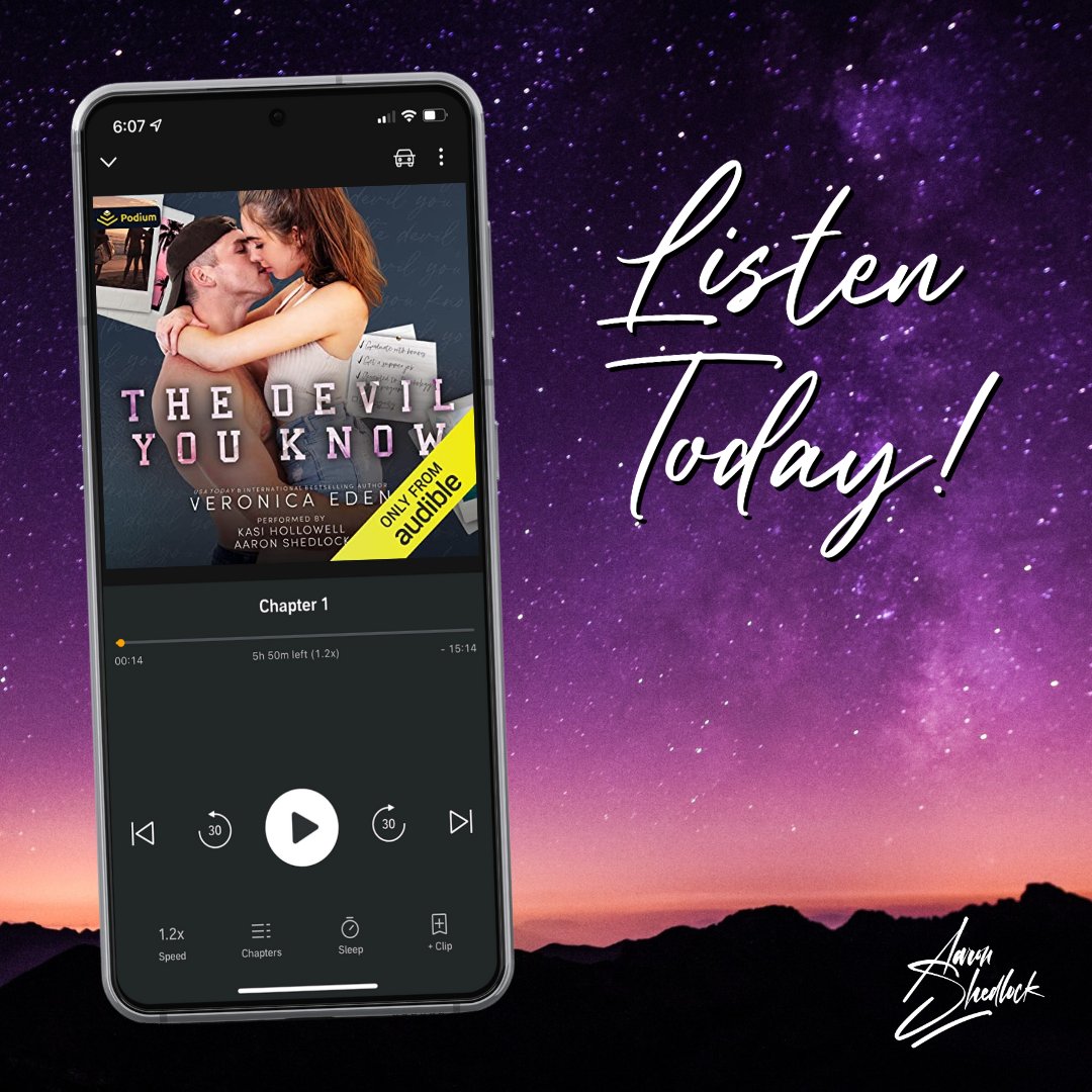 AaronShedlock's tweet photo. Tatum Danvers has plans and goals for everything in her life. There's only one thing she's determined to check off… Find out what that is in The Devil You Know by @vedenauthor. Co-narrated by @kasidenae for @PodiumAudio: https://t.co/DGcB4aTLcP https://t.co/CxXLpARsmP