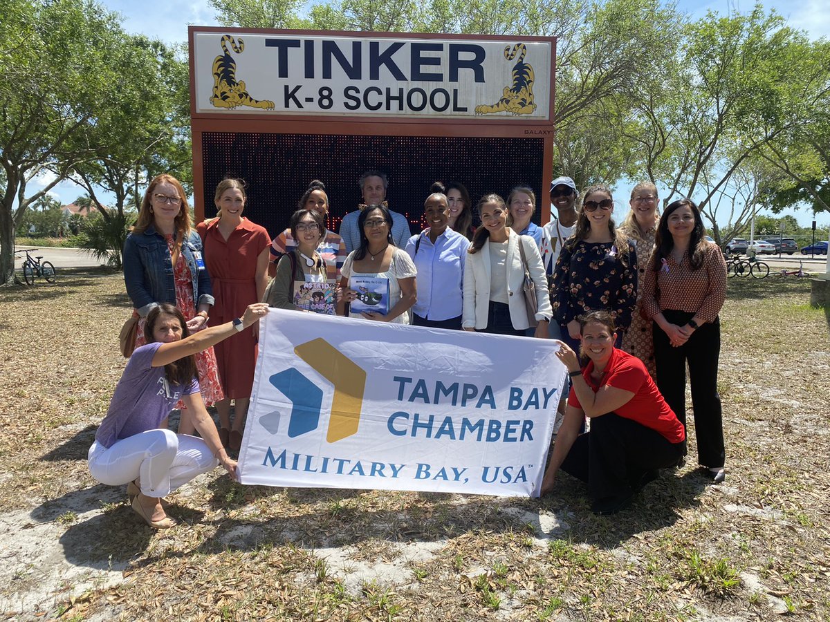 TB_Chamber's tweet photo. Thanks to all of the volunteers who came out today to read to the students at Tinker Elementary on @MacDill_AFB! Supporting military families in our community is one of our top priorities. This is just one more reason why we are #MilitaryBayUSA. https://t.co/PLH3MKsKys