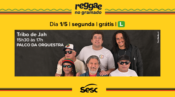Nesse mês de abril o reggae volta ao gramado do Sesc Itaquera com uma programação de peso que acontece em dois domingos.
Todas os shows do REGGAE NO GRAMADO são abertos e gratuitos, sem distribuição prévia de ingressos.
#SescItaquera #Reggae #ZonaLeste
#Itaquera #Show