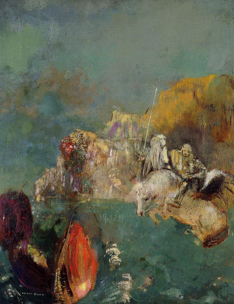 'Saint George and the Dragon'. #OdilonRedon  1909