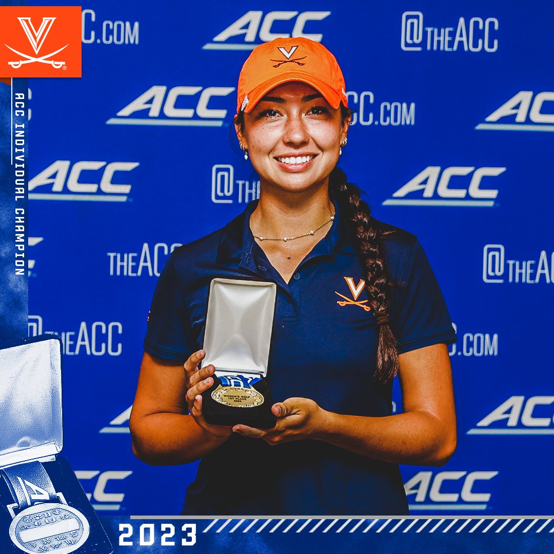 The ACC Women's Golf Individual Champion ⛳️🏆 Congrats to Amanda Sambach of @UVAWomensGolf!