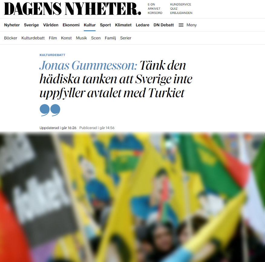 hermes_z's tweet photo. İsveç medyası | Jonas Gummesson

İsveç'in 🇹🇷 ile varılan anlaşmayı şerefiyle yerine getirmemiş olduğunu bir düşünün.

Finlandiya NATO'da. İsveç beklemede. Anlaşmada 🇹🇷'nin elini güçlendiren bir şey var mı? Evet, PKK İsveç'i terörü finanse etmek için bir üs olarak kullanıyor.
1/16 https://t.co/xNwgmUgaXN