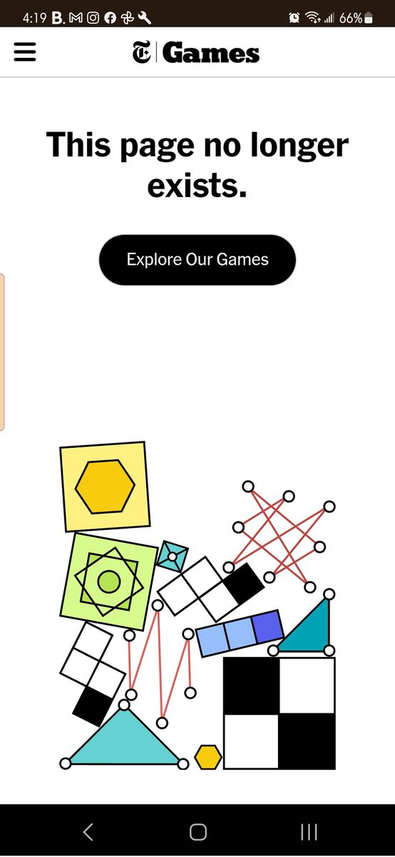 ShahBalangon's tweet photo. @NYTGames, why do I get this screen when I click on Spelling Bee, Letter Boxed, Vertex, and Sudoku? Are they behind a pay wall now? https://t.co/1cIjli50SK