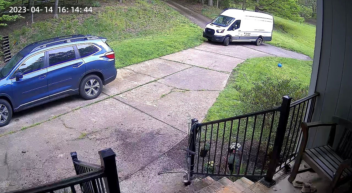mikedavria's tweet photo. @AmazonHelp And it’s happened again. I just don’t understand what’s so difficult about staying on the driveway. https://t.co/qW2pmz3Eyz