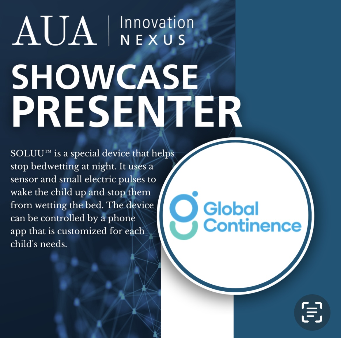 DrAndrewKirsch's tweet photo. Global Continence Inc. and our new #Soluu #bedwetting device, look forward to the #InnovationNexus @AmerUrological #Urology #Innovation #Entrepreneurship https://t.co/crnJAyIaL4