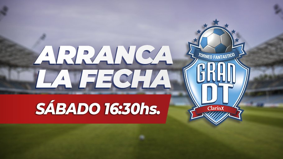 ARRANCA OTRA FECHA, NO DUERMAS ‼️🚨

¡Gran DT no para! ⚽️ Este SÁBADO a las 16:30 arranca una nueva fecha con el partido entre #DefensaYJusticia e #Instituto.

💻📲 Dejá tu equipo listo: grandt.com.ar