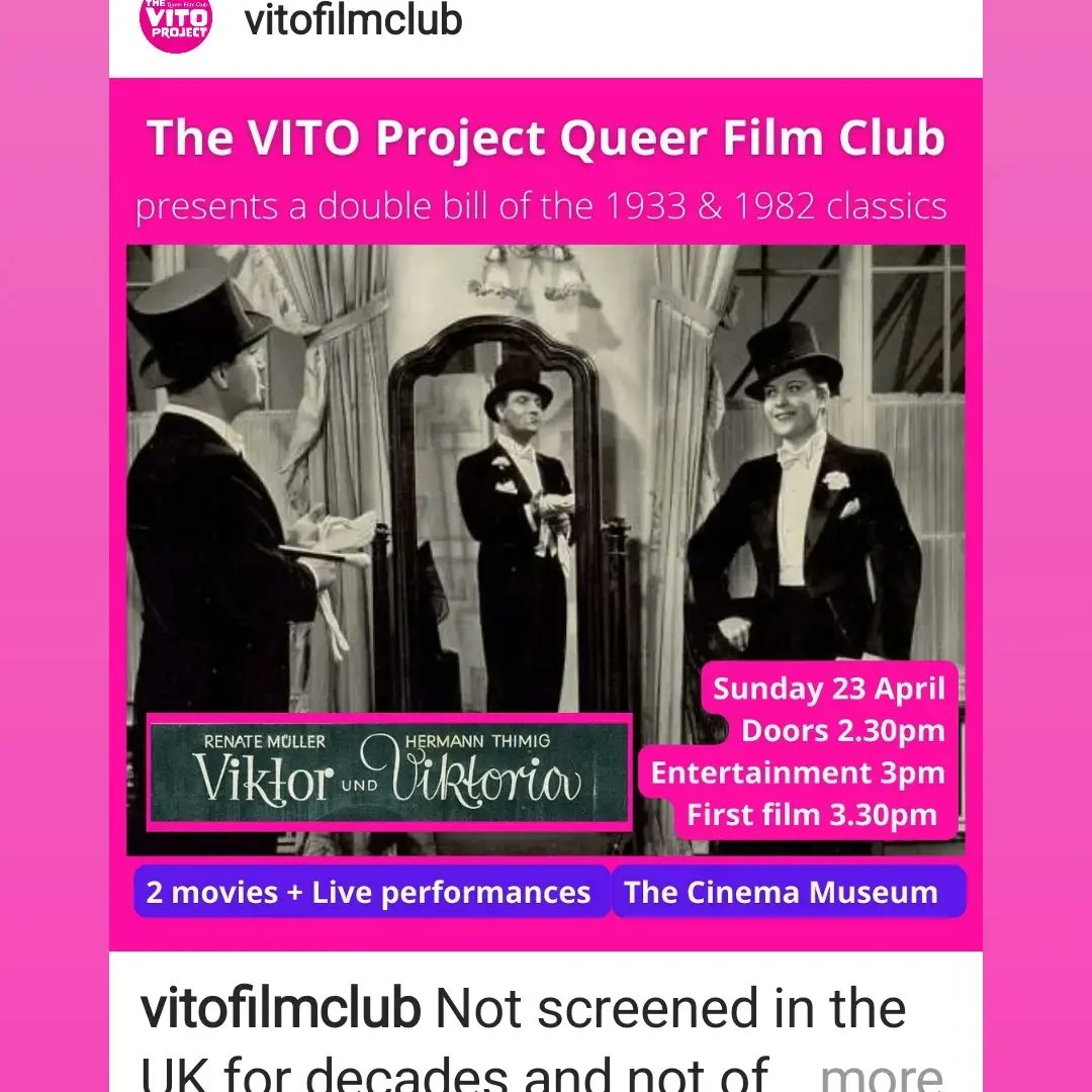 Just left flyers at Oberon bar at the Elephant for Dressed To Thrill season <a href="/TheVITOProject/">The VITO Project Queer Film Club</a> <a href="/CinemaMuseum/">The Cinema Museum</a>