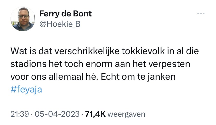 Selectieve verontwaardiging ziet er zo uit.