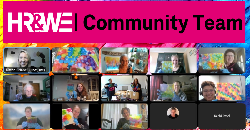 DeeanneKing's tweet photo. Our virtual event creating alcohol ink art paintings truly exemplifies how we are #BetterTogether! Our employees came together, shared their talents, and created beautiful pieces of art.🎨🌟 Our Community Team creates such cool experiences for us all! https://t.co/RwhlQrlQws