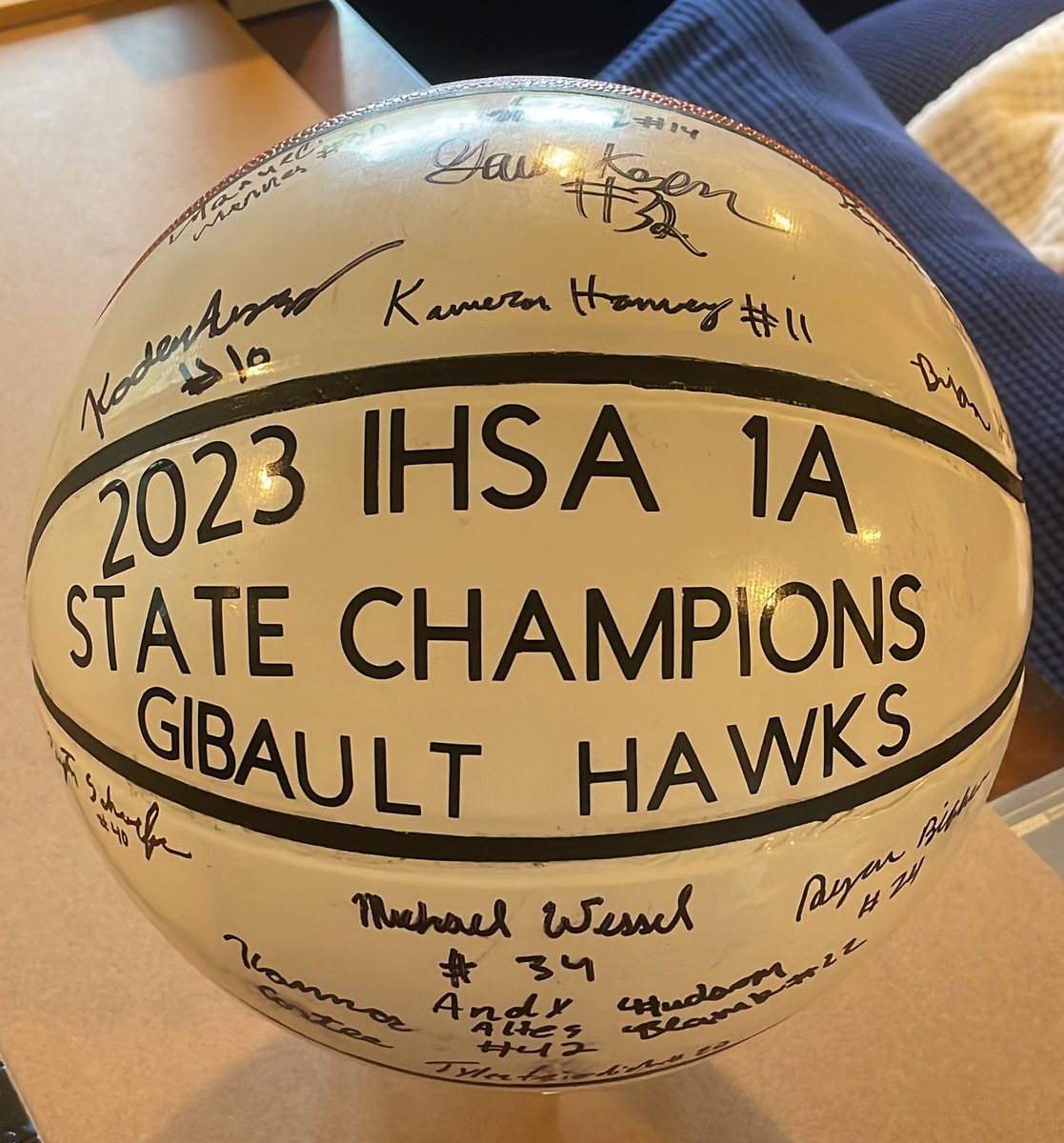 This just made my day.  Thank you to <a href="/GibaultBBall/">Gibault Hawks Basketball</a> for thinking of me and to the Gibault fans who have been so appreciative of the live streams of our home games.