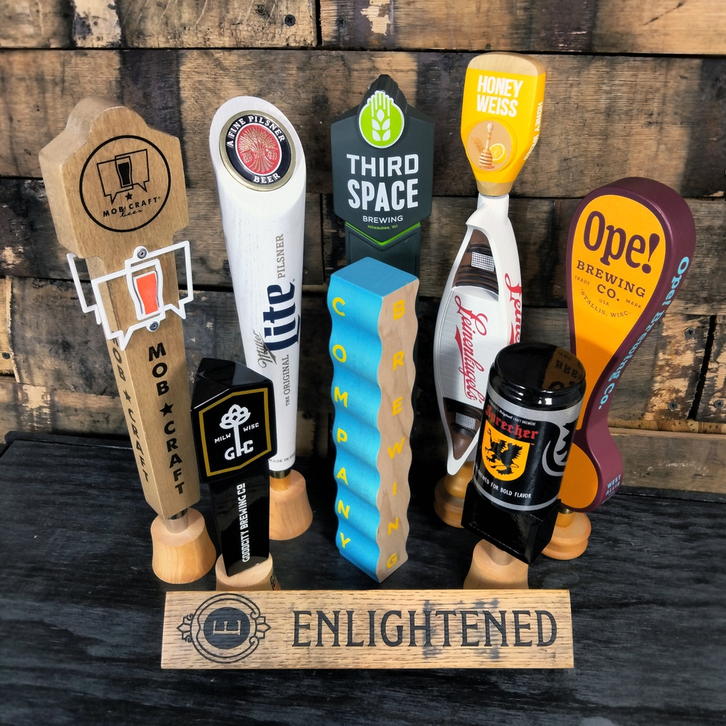 Happy 414 Day!! Just over here admiring some amazing tap handles from our favorite 414-based breweries. Show them some love today Milwaukee! 🍻 💙💛