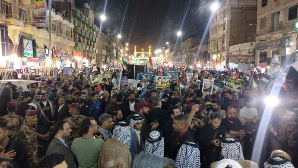 NwfhS's tweet photo. بالصورة حشود من أهالي مدينة كربلاء المقدسة بالعراق تشارك في فعاليات يوم القدس المبارك .

#سنصلي_في_القدس https://t.co/gqJKmkHDZE