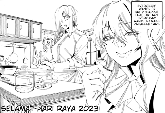 Pineapple tart is one of the "kuih" (snacks) we serve to guests in Eid' al-Fitr in Malaysian culture, and it is also one of the most difficult kuih to make. I broke my chair making it. 