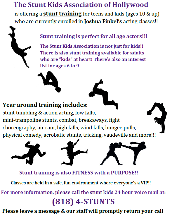 Coach4Actors's tweet photo. 818 4-STUNTS#Free #Stuntclasses for #kids 10-18 this Saturday 4/15. At CBS Radford. #LaskyProductions Tell them@acting_creativeand@JoshuaFinkel sent you! @LaskyProductions https://t.co/tXkM3HNzAK
