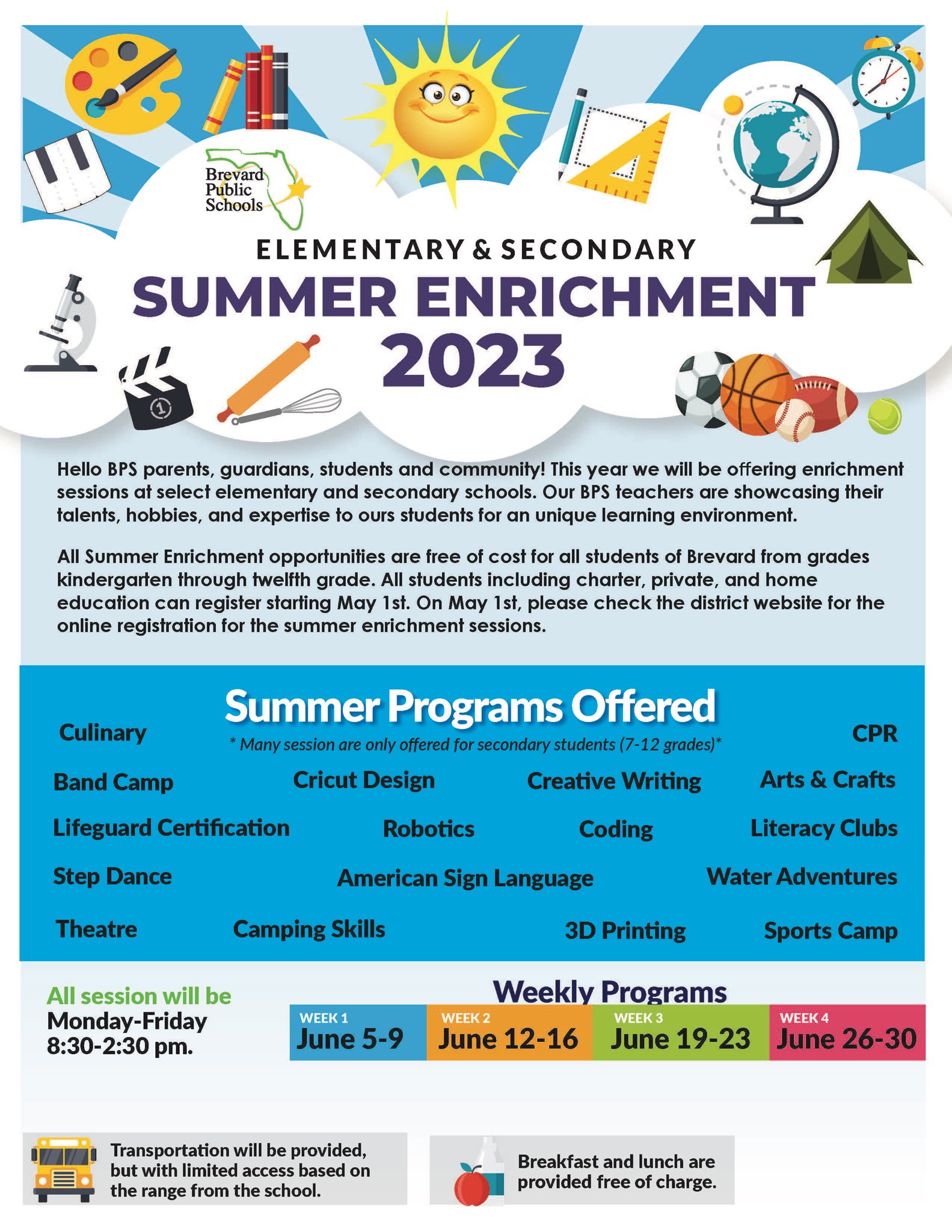 Brevard Schools on Twitter "Save the date! Registration for Summer