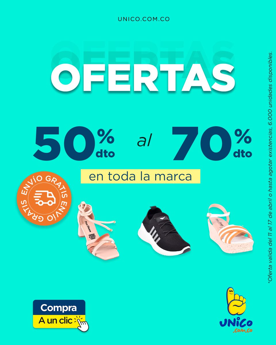unicooutlet's tweet photo. Zapatos en descuentos para toda la familia ☝🥰
https://t.co/7xNIEcQSlj
#MegaOutlet #ElOutletdeColombia💛 #colombia #ElOutletdelOccidenteColombiano #colombia #comprarloquequieroesunico ☝ #díasimpresionantes #Colombia https://t.co/EmwMR51WrT