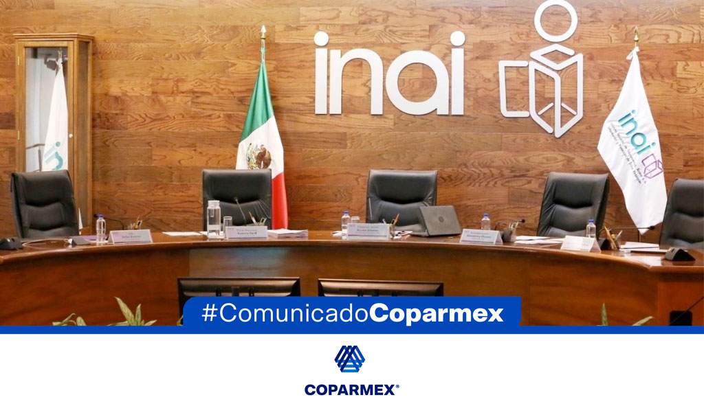 🔵 #ComunicadoCoparmex | Desde nuestra Confederación lamentamos que el <a href="/INAImexico/">INAI</a> esté inoperante debido a la falta de voluntad y responsabilidad del <a href="/senadomexicano/">Senado de México</a> para concluir los procesos de selección de las 3 vacantes faltantes.⚖️🔍
<a href="/bl_ibarra/">Blanca Lilia Ibarra</a> <a href="/JulietDelrio/">Julieta Del Río Venegas</a> <a href="/JosefinaRomanV/">Josefina Román V.</a>