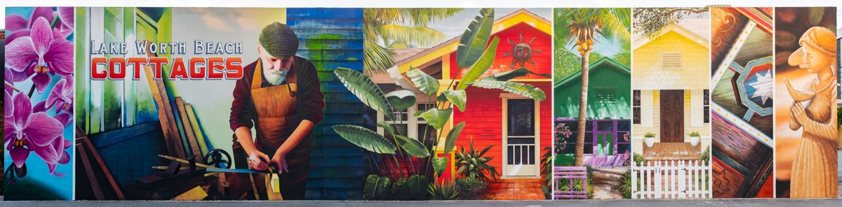 makelaartstudio's tweet photo. #artistsontwitter #mural #Palmbeach #art #cottage #orchids #Florida https://t.co/Xomlo7yqqn