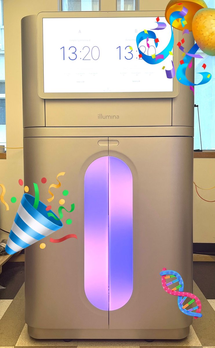 UChiGenomics's tweet photo. All lit up for the last stage in the installation - once our very first PhiX run completes, the #NovaSeqX at the #UCFGF will be ready for staff training next week!
 
Huge thanks to our @illumina engineers for getting it up and running for us! https://t.co/1R6poEpaSd