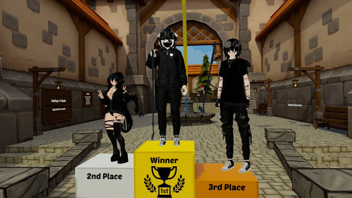 5queeker's tweet photo. Playing golf but being the only one using a waifu skin
I got a couple of hole-in-1 though!
#PuttPuttQuest #VRChat https://t.co/eyiPBWqvIv