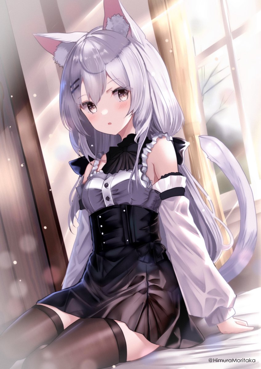 「銀髪猫耳ちゃん 」|火村 モリタカ＠/5月COMITIA144（B51a)/その次は神戸かわさき10のイラスト