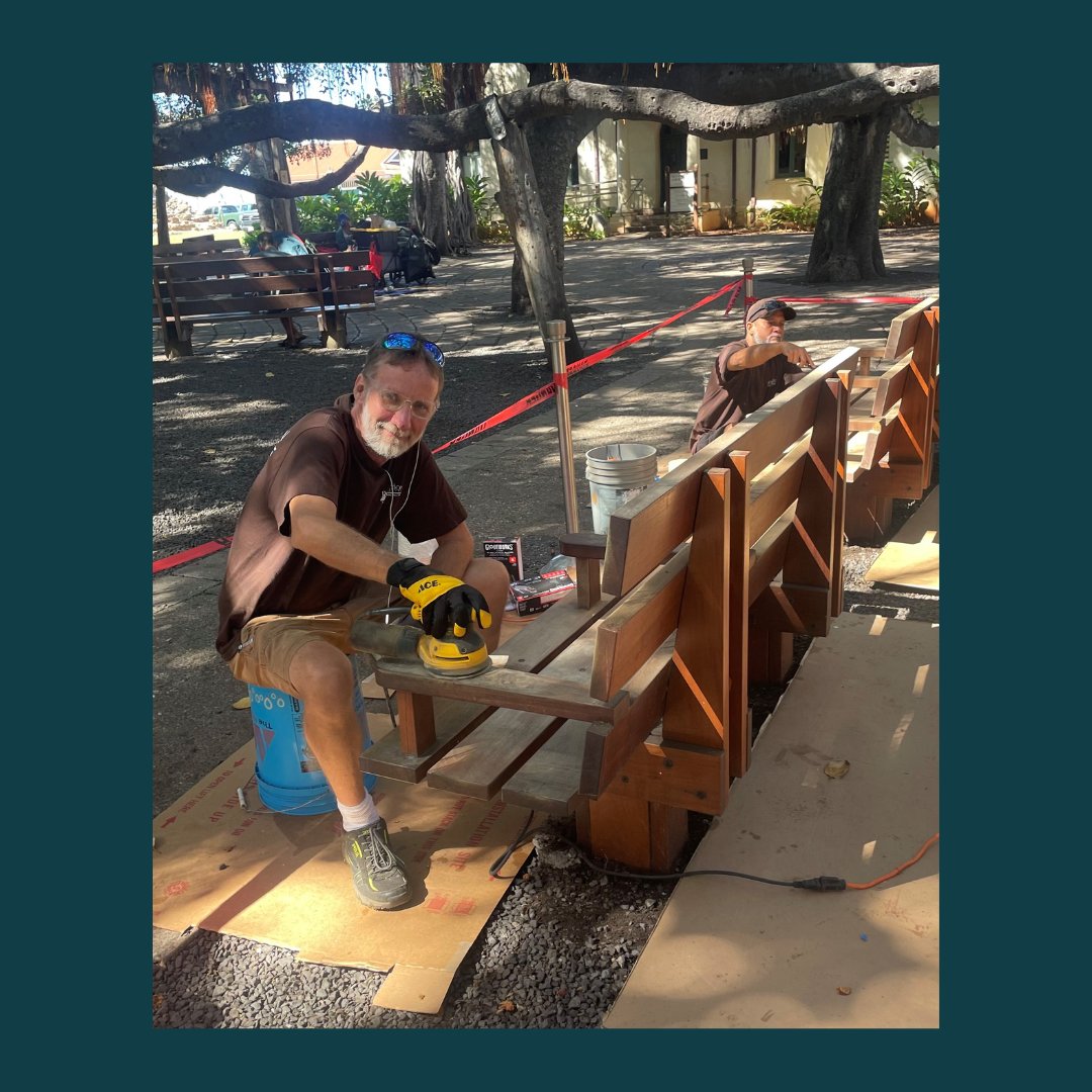 Spencer and Kalapana are hard at work dolling up the banyan tree park for her upcoming birthday party! Be sure to stop by on Saturday April 22nd between 10am and 2pm for a great celebration!