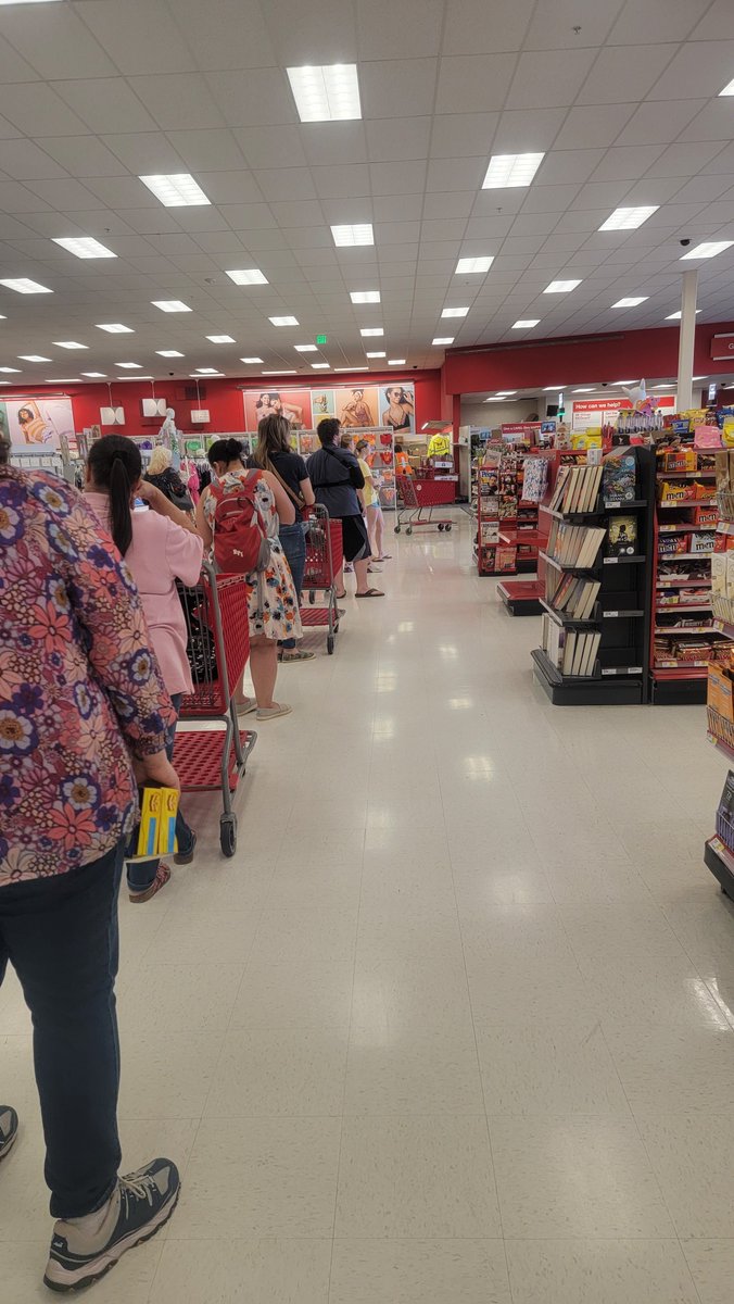 Everyone waiting for self checkout because <a href="/Target/">Target</a> doesn't like to ever have any registers open. 🤦🏻🤦🏻🤦🏻