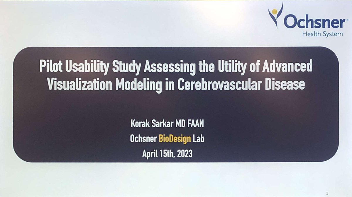 BrennanSpiegel's tweet photo. “Pilot Study Assessing the Utility of Advanced Visualization Modeling in Cerebrovascular Disease.” @koraksarkar_M3D presenting his final capstone project for our #CedarsSinai grad school. Shows how 3D imaging can enhance understanding of complex neurovascular anatomy. https://t.co/uqkG80rOto