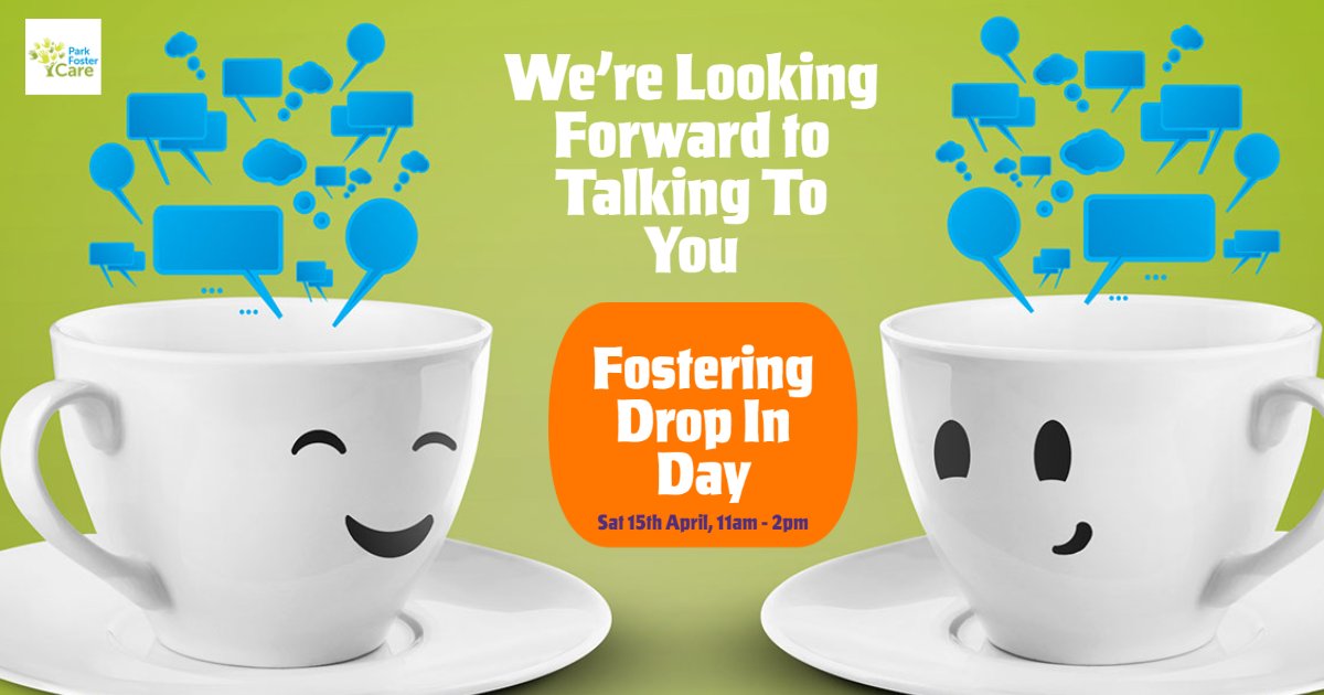 Park Foster Care is excited to be hosting our Fostering Drop In event tomorrow (Sat, 15th April , 11am - 2pm) in our new office at Festival Park, Hanley, ST1 5TL.
Interested in fostering? Come along and have a chat with Karen &amp; Deb or text 'foster' to 60777 for more info.
