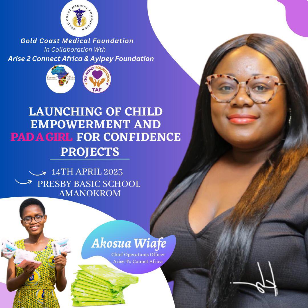 Arise2ConnectAF's tweet photo. THE BIG LAUNCH IS HERE!!!

Arise2connect Africa is partnering with Gold coast medical foundation this year on the “Child Empowerment and Pad a Girl for Confidence projects”
 
The flier contains all the details.

#arise2connectafrica #arise #werisebyliftingothers https://t.co/hr2Hu4Q0Rw