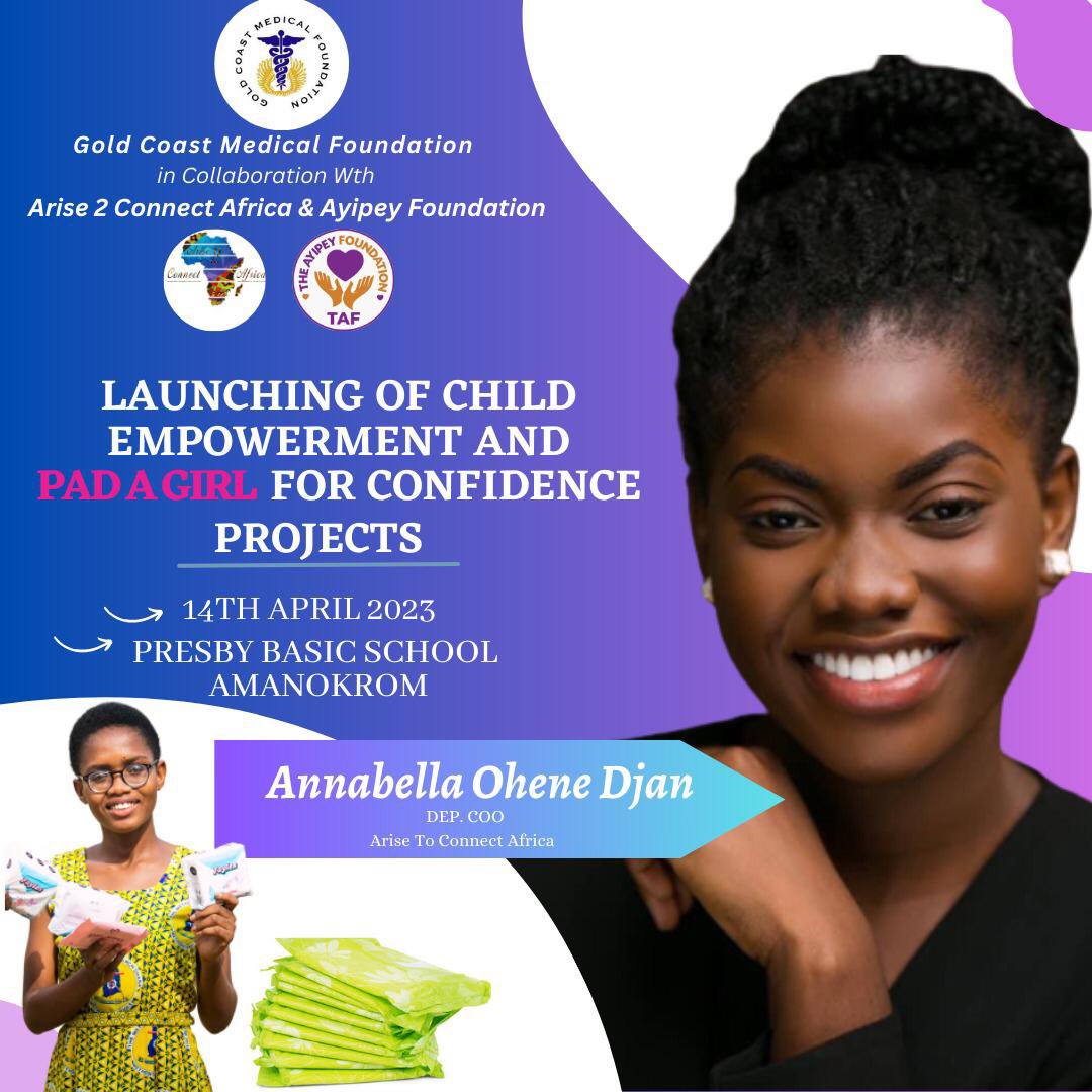 Arise2ConnectAF's tweet photo. THE BIG LAUNCH IS HERE!!!

Arise2connect Africa is partnering with Gold coast medical foundation this year on the “Child Empowerment and Pad a Girl for Confidence projects”
 
The flier contains all the details.

#arise2connectafrica #arise #werisebyliftingothers https://t.co/hr2Hu4Q0Rw