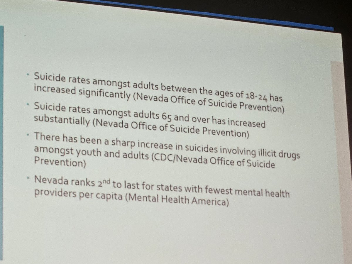 SondraCosgrove's tweet photo. #nvleg #AB37 & #AB69 address the last bullet point. @CSNCoyote Mental Health Conference @drjacobs33 #mentalhealth #MentalHealthMatters #MentalHealthAwareness https://t.co/kNUrksOlBo