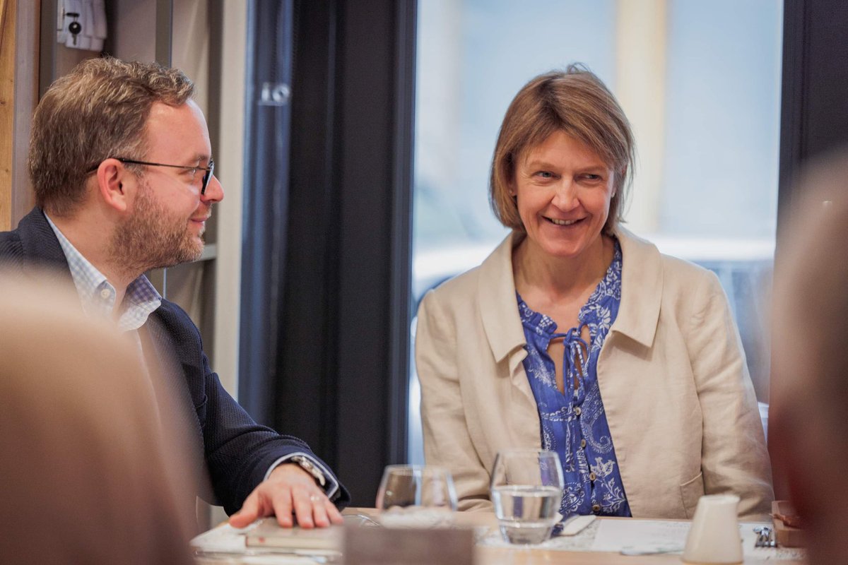 BalazsOrban_HU's tweet photo. Great to meet the #Scrutopia alumni at the Scruton Café, who are in #Hungary🇭🇺 for their alumni week.
Delightful to also meet Sophie Scruton, who is devoted to carrying on her husband’s legacy. Her generous donation of some of his personal items helped create Scruton Café, a space dedicated to preserving @Roger_Scruton's legacy in Hungary.
Welcome to Hungary! Hope to see you again soon!