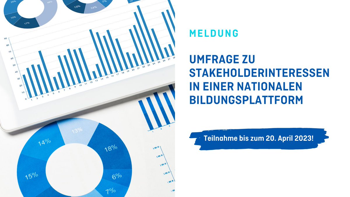 Derzeit entsteht die Nationale Bildungsplattform. Die digitale Vernetzungsinfrastruktur soll zukünftig Bildungsangebote bündeln. Hierzu führt die <a href="/unipotsdam/">Universität Potsdam</a> eine Umfrage durch. Die Teilnahme ist bis zum 20. April möglich.

hochschulforumdigitalisierung.de/de/news/umfrag…

#DigitalTurn