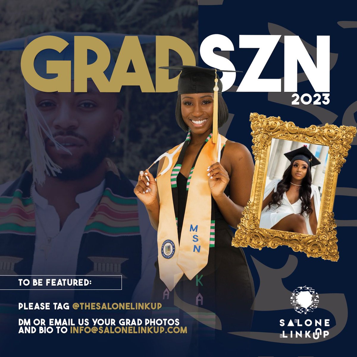 thesalonelinkup's tweet image. Grad SZN is here!!!

Pop on a robe - throw your cap for Salone! 🎓🇸🇱🎉 Time to express your best academic achievements &amp;amp; style as a #SaloneGrad this season. 

To be featured, please tag, DM, or email us your photos and bio to info@salonelinkup.com

#SaloneGrad #GradSZN