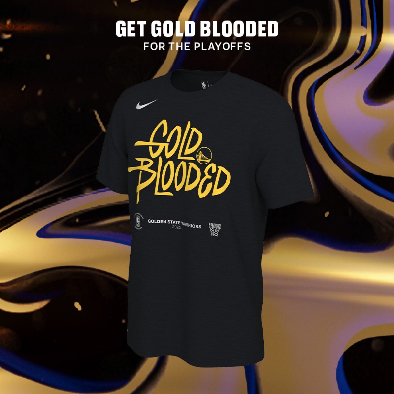 Nike Golden State Warriors Gold Blooded 2023 NBA Playoff Shirt