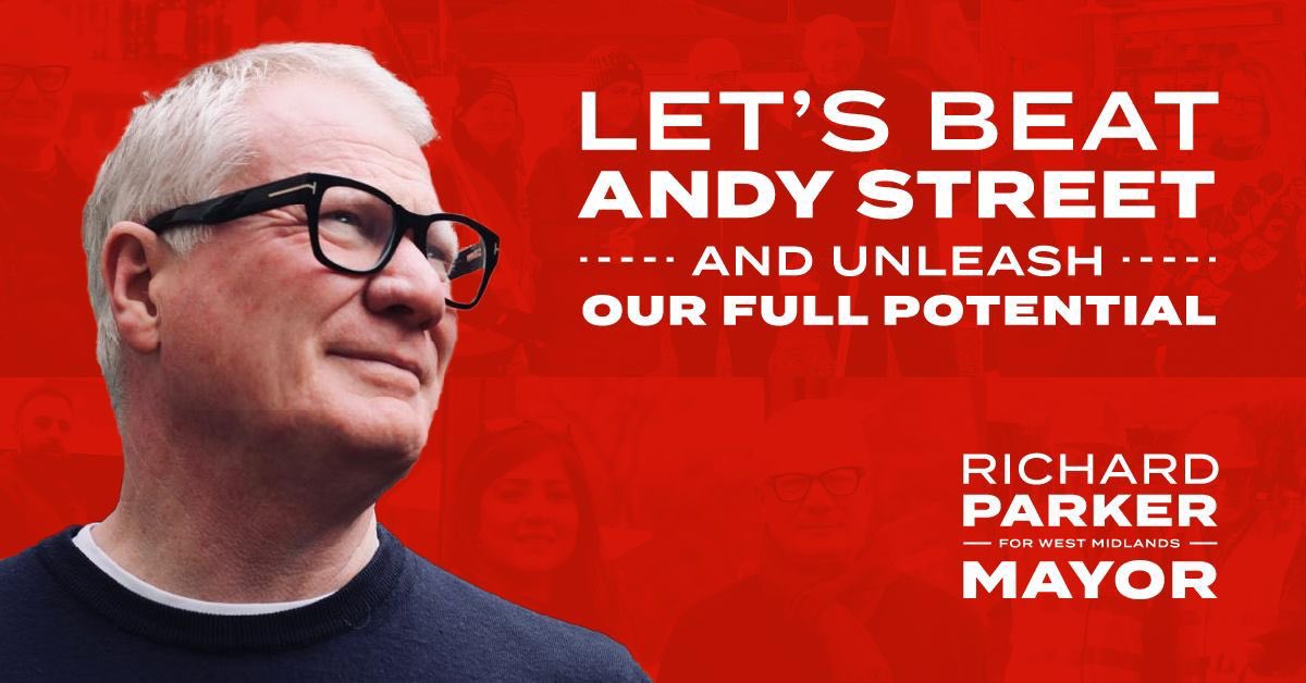 khalid4PB's tweet photo. Congratulations to @RichParkerLab for winning the Labour Party nomination in the West Midlands Mayoral election! With his impressive track record of public service and commitment to improving the lives of local people,he is the candidate to beat Andy Street. #LabourParty https://t.co/yRBsCVOq0K