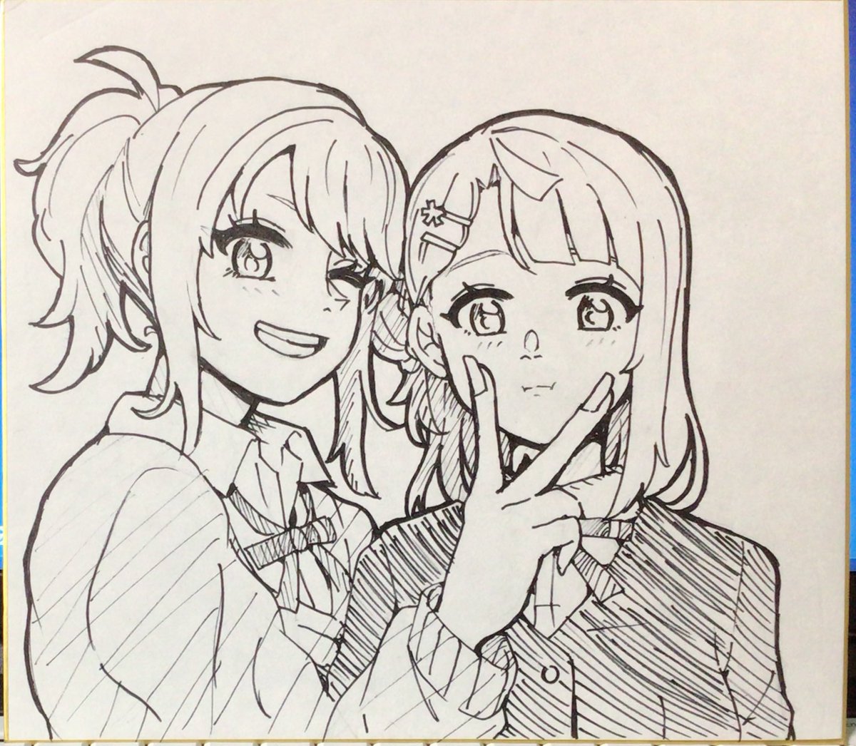 色紙描いたけど欲しい人いる?いたら僕ラブ持って行きます。 