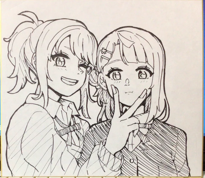色紙描いたけど欲しい人いる?いたら僕ラブ持って行きます。 