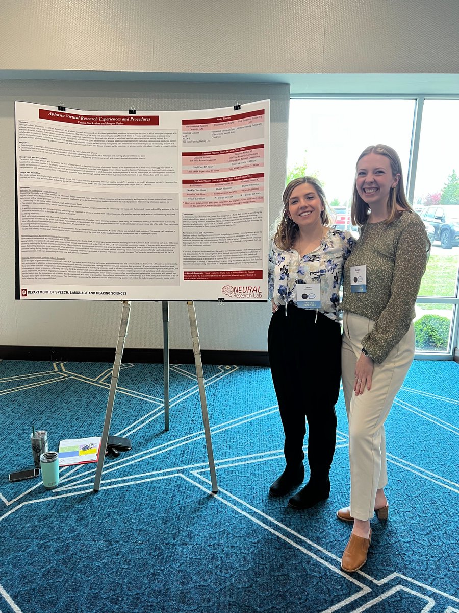 BrielleStarkPhD's tweet image. Super proud of @StockER_Mema13 and Reagan for conceptualizing, submitting and presenting this poster at @ISHAindiana  on their experience as graduate student Research Assistants on our #NIDILRR funded study about inner speech in aphasia.