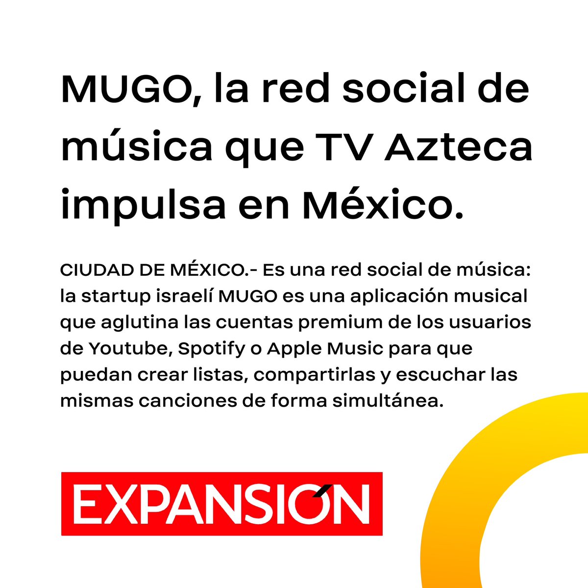 aztecaplay_mx's tweet photo. En 2018 juntos hicimos que México compartiera su #música con “Mugo”. #AztecaPlay
.
.
.
.
In 2018 together we made #Mexico share their #music with “Mugo”. https://t.co/uEeZ1OmJoG