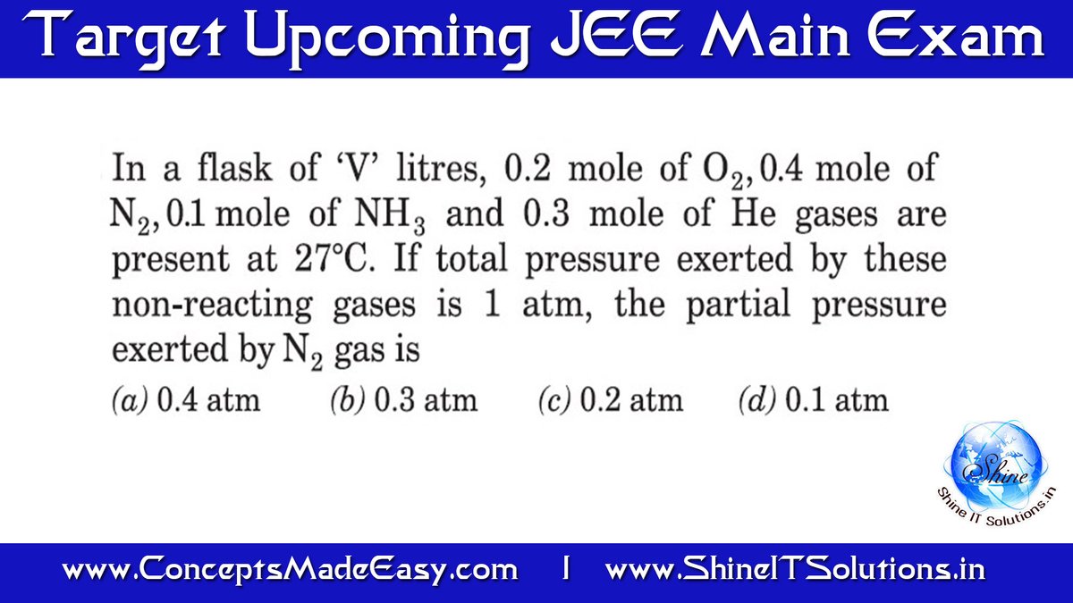 ConceptMadeEazy's tweet photo. Top 10 Question of #Chemistry for #JEE #Main #Examination
👇🏻👇🏻
https://t.co/zYJt8pNqhW

#jeemains #jeemain #jeemains2021 #jeemains2020 #jeeadvanced #jeeadvanced2020 #jeeadvance #iitjee #iitjeepreparation #jeeadvanceddates #jeemains2023 #jeeadvanced2023 #chemistryset #iitchemistry https://t.co/n6Q7ju8Rih