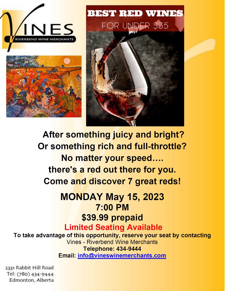 Another great tasting!. RESERVE EARLY!