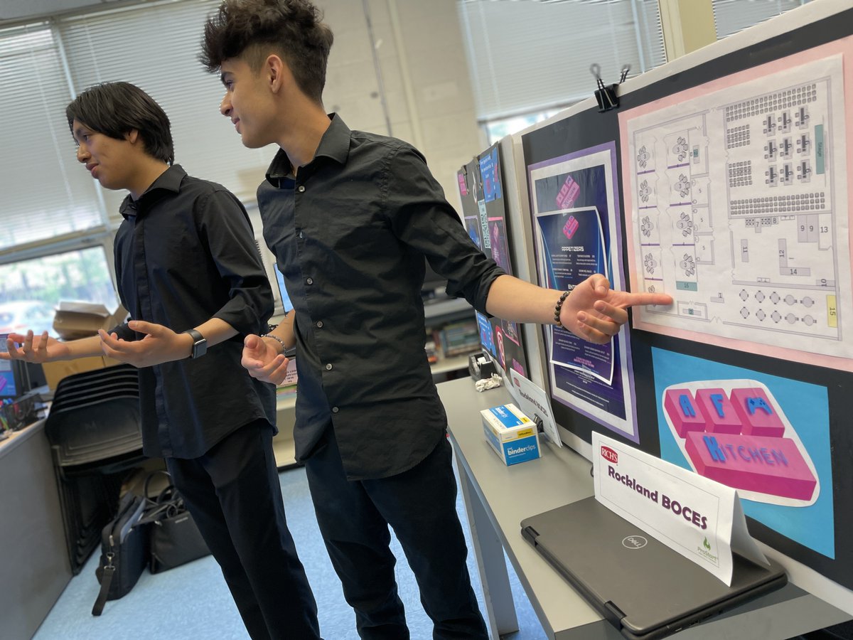 rocklandboces's tweet image. Our #RocklandBOCES Culinary Arts team is gearing up for the National ProStart Invitational, fine tuning the details of their gaming lounge concept and strengthening presentation skills. Today they met w/@NRAEF Coordinator Liz Soscia to learn valuable tips for success. #CTEProud